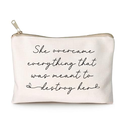 She Over Came Everything That Was Sent To Destroy Her Makeup Bag Women Empowerment Gift To Girl Boss Strong Women Female Empowerment Gift - color: She overcame