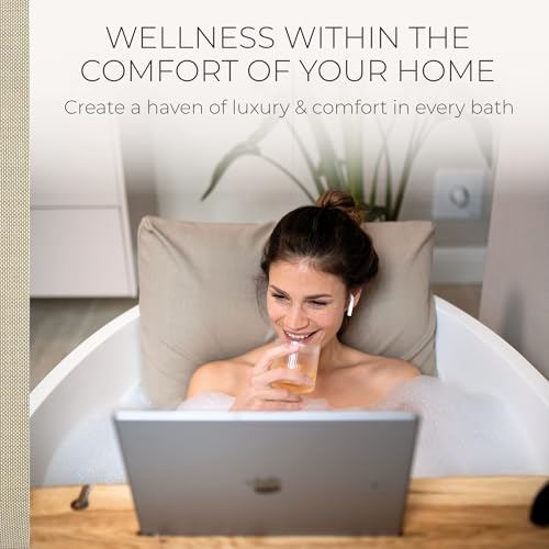 BADESOFA® Luxury Bath Pillow S in Beige, Thick & Quick-Drying | Premium Bath Pillows For Tub, Spa Cushion for Comfortable Head and Neck Support, Luxury Bath Gift - color: Beige, size: Small (Single Pillow)