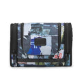 TUMI - Alpha Hanging Travel Kit - Toiletries and Cosmetics Organizer - Travel Essentials Bag with Hooks & Pockets - Wheatpaste Print - color: Blue/Black/White