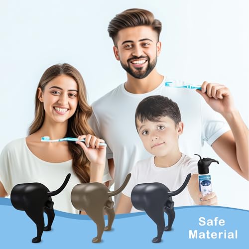 Gag Gifts - White Elephant Gifts, 3Pcs Pooping Dog B*tt Toothpaste Topper, Funny White Elephant Gift Ideas, Fun Dog Toothpaste Dispenser, Toothpaste Squeezer, Gag Gifts for Family Friends