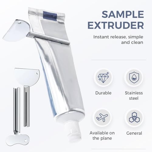6/12/20pcs Stainless Steels Metal Tube Squeezer Keys, Tube Squeezer Tool- Toothpaste Squeezer Metal Hair Dye Color Key Roller Dispenser Tool Durable Processing, Daily Living Tube Squeezing Aids (6)