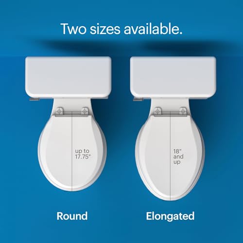 Brondell Swash Bidet Toilet Seat, Non-Electric, Dual Temperature, Fits Round Toilets, White – Dual Nozzle System – with Easy Installation - size: Round, style: S102 - warm water
