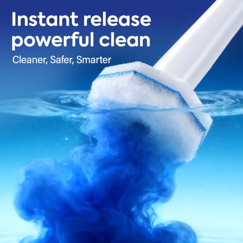 50 Pcs Disposable Toilet Cleaner Refill Pads, Universal Toilet Bowl Brush Replacement Heads, Durable Deep Cleaning Refills, Fresh Scent Bathroom Cleaning Supplies - size: 1 Count (Pack of 50)