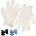 Exfoliating Glove - Body Scrub for Smooth and Soft Skin - Body Exfoliator for Ingrown Hair Dead Skin Remover and Itchy and Flaky Skin - Scrubber Shower Accessories for Women and Men 1 Pair Glove - style: 1 Pair Beige Exfoliating Gloves