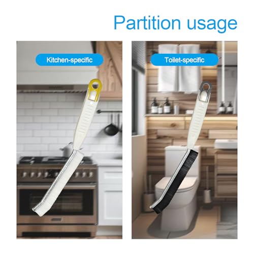 2 Pack Hard Bristle Grout Cleaning Brush, Heavy Duty Crevice Scrubber for Tile Lines, Sink, Stove & Bathroom Narrow Gap Deep Stain Remover Tool