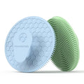 2 Pack Soft Silicone Body Scrubber, Exfoliating Skin Massage Shower Brush | Body Wash Bath Dry Skin Brushing Glove Loofah, Fit for Sensitive and All Kinds of Skin(Mint+Blue) - color: Blue+mint
