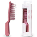 Janeke J-Brush Detangling Comb for Curly and Wavy Hair – Wide Tooth J-Shape Brush for Wet and Dry Use – Anti-Frizz, Lightweight and Gentle on Scalp – Made in Italy Professional Styling Tool (Pink) - color: Pink/JBrush