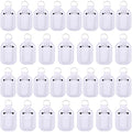 Duufin 60 Pcs Sublimation Hand Sanitizer Holder Blanks Empty Bottle Set | Including 30 Pcs White Hand Sanitizer Keychain Holder and 30 Pcs Refillable Empty Travel Bottles for Backpack Purse - color: Pure White