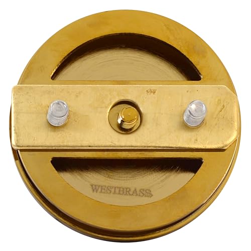 Westbrass D980R-18 Floating No-Hole Bath Waste Overflow Faceplate and Adaptor, Brushed Bronze - color: Brushed Bronze, size: 1 Pack