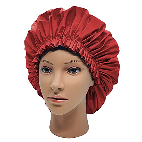 ELEBOX Premium Collection Super Jumbo Shower Cap Red - color: Red