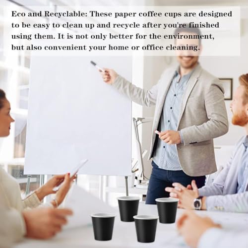100 Pack 3 oz Disposable Paper Cups, Black Bathroom Cups, Disposable Mouthwash Cups, Small Paper Cups for Bathroom Travel Picnics - color: Black, size: 100 Count