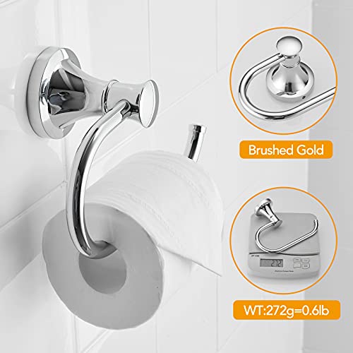 BESy Polished Chrome Toilet Tissue Paper Holder Polished Chrome Bathroom Accessories Toilet roll Paper Hanger, Wall Mounted, Rustproof - color: Polished Chrome