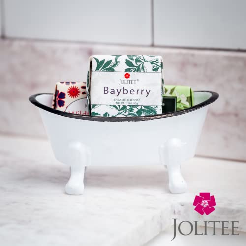 Rustic Enamel 1 Piece 5.5" Metal Clawfoot Mini Bathtub Soap Dish Mini Bath Tub Decoration Clawfoot Tub Soap Caddy White - color: White