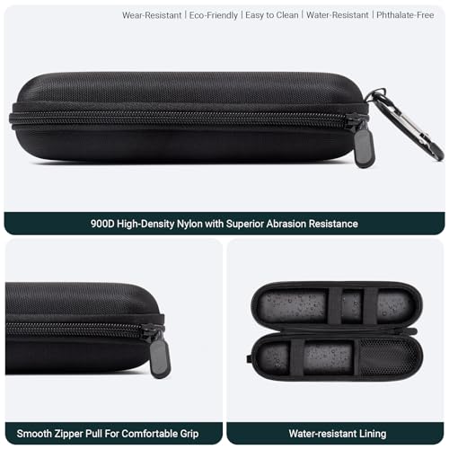 Nincha Compact Electric Toothbrush Travel Case, EVA Protective Storage Bag for Philips Sonicare/Oral-B, Waterproof Portable Carrying Case with Mesh Pocket & Elastic Bands (Black) - color: Black