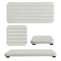 NiuYichee Set of 4 Water Absorbing Stone Trays for Kitchen Sink, Quick-Drying Stone Soap Tray, Diatomite Bathroom Soap Dish, 2pcs 3.15" x 3.15" + 2pcs 7.1" x 3.15", Light Grey - color: Set of 4 Light Grey With Grooves