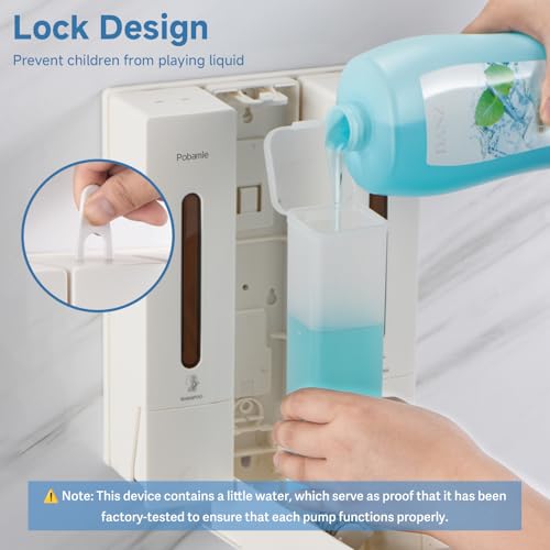 Shampoo and Conditioner Dispenser - Shower Soap Dispenser Wall Mounted No Drill - Shampoo Conditioner Body Wash Dispenser 3 Chamber - Easy Install for Bathroom Hotel White 1200ml - color: White 3