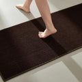 TYUU Bathroom Runner Rugs, Long Bath Mat Runner Washable Thin Quick Dry Low Pile Bathroom Runner Rugs Non Slip, Brown 16"x60" - color: Brown01, size: 1'4" X 5' (Runner)