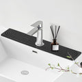 Faucet Mat for Kitchen Sink - 23.62" Diatomite Fast Stone Drying Mat for Kitchen Counter Tray Absorbent Mat Faucet Splash Guard for Kitchen Sink and Bathroom Counter (Deep Gray, 23.62"x3.94")