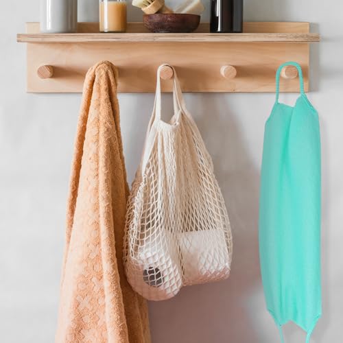 2 Pcs Exfoliating Back Scrubber with Handles,Nylon Back Scrubber Back Wash Cloth Exfoliating Shower Towel Stretchable Back Washer for Shower for Women Men Back Cleans Skin Massages(Pink,Green) - color: Blue,purple