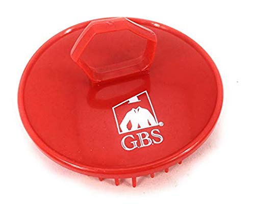G.B.S Red Scalp Massager Shampoo Brush for Deep Cleaning Men's Hand Brush Plastic Growth Beard Brush Pet Grooming Round Palm Brush - color: Red
