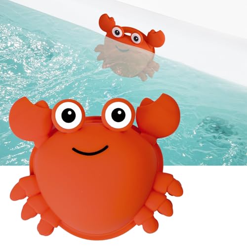Bathtub Overflow Drain Cover Tub, Silicone Bathroom Overflow Drain Cover, Adds Inches of Water for Deeper &Warmer Bath, Orange Crab