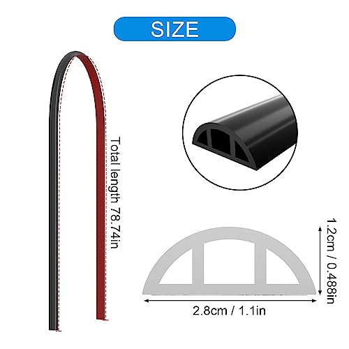 78 Inch Shower Threshold Water Dam Collapsible Arch Shaped 0.47" Tall Black Shower Stopper Barrier and Stop Water Keep Dry and Wet Separation Suitable for Bathroom and Kitchen - color: Arch - 0.47" H - Black
