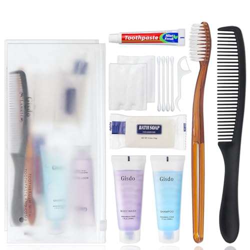 50-Pack Toiletry Kits - Personal Hygiene & Travel Kit for Men, Women & Charity - Disposable, Bulk Homeless Care Package Supplies - size: Pack of 50