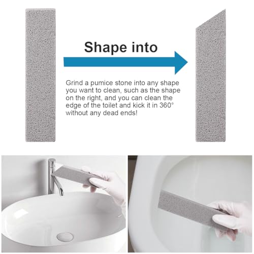 Herda 36 Pack Pumice Stone Toilet Bowl Cleaner, Powerfully Pumice Stone for Cleaning Hard Water Rings, Calcium Buildup, Rust, Pumice Stick for Toilets, Bathtubs, Grills, Swimming Pools, Sinks - size: 36Pack with Glove