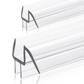 2-Pack Ultra Clear Shower Door Bottom Seal (3/8'' X 39'', Polycarbonate) Frameless Glass Shower Door Seal Strip Shower Door Sweep - Stop Shower Leaks and Create a Water Barrier - size: Standard - 3/8 inch (10mm) - N/A