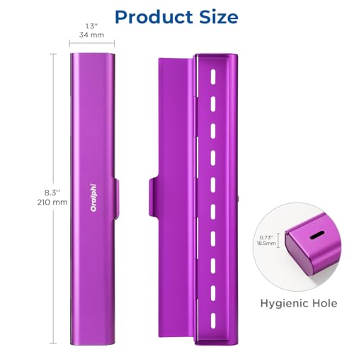 Aluminum Toothbrush Travel Case, Portable Travel Toothbrush Holder, Durable Manual Toothbrush Box Container for Traveling, Bathroom, Camping, Business Trip-Purple - color: Purple, size: 1 Pack (Standard)