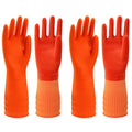 North Tower Kitchen Washing Room Gloves Fleece Lined, Reusable, Waterproof with Extra-Long Cuff & Anti-Slip Design for Household & Kitchen Use,15",2 Pairs Large - size: Large（38cm）
