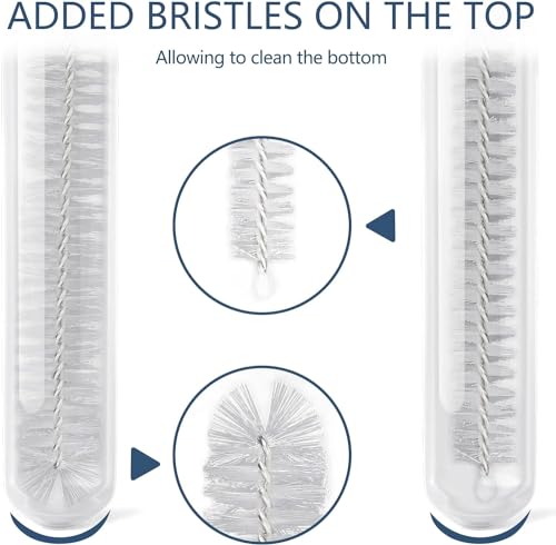 Ixiaoyoo 12 Pcs Bottle Cleaner Brushes Set, 11.8 Inch Nylon Cleaning Brush | White Straw Cleaner Brushes for Tumbler, Sippy Cup, Water Bottles, Hummingbird Feeders, Pipes, Sink Drain & Pet Waterers - color: 11.8 Inch White Cleaning Brushes