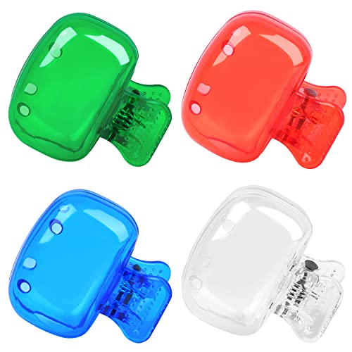 Hxezoc 4 Pack Toothbrush Covers Toothbrush Holders Cute Toothbrush Protector Cap Brush Pod Case Protective Portable Plastic Clip for Household Travel, Camping, Bathroom, School, Business - color: Red, Green, Blue, Clear