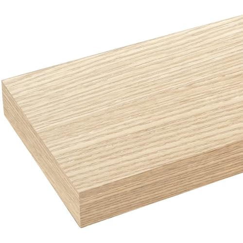 Bathroom Floating Shelves for Wall-23.6'' Wall Mounted Shelves Over Toilet Farmhouse Home Decor Display Bookshelf,Set of 2,Oak - color: Oak, size: 23.6"