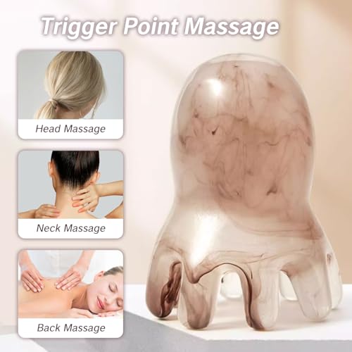 NIIIYTYB 2Pcs Head Massage Tools - Scalp Massager & Acupressure Massager for Deep Relaxation - color: Brown