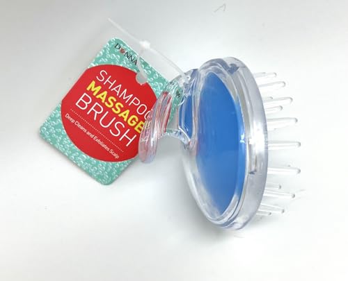 DONNA Shampoo Massage Brush Shampoo Brush Hair Scalp Scrubber Head Massager for Stress Relax Hair Growth, Shower Hair Brush for Women Men Kids Blue Color