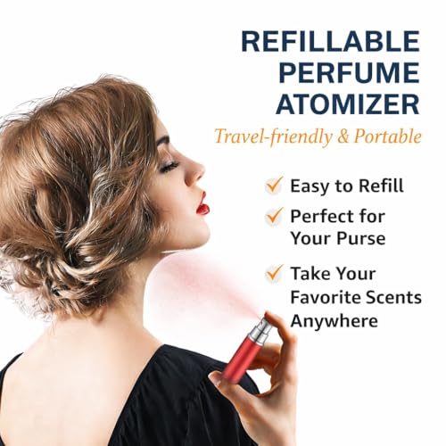 4 Pcs Refillable Perfume Atomizer, Travel Perfume Bottle Refillable and Leak-Proof, Portable Empty Cologne Atomizer, Mini Refillable Perfume Bottle for Pocket, Easy to Refill Decant Sprayer (5 ml) - size: 5 ml