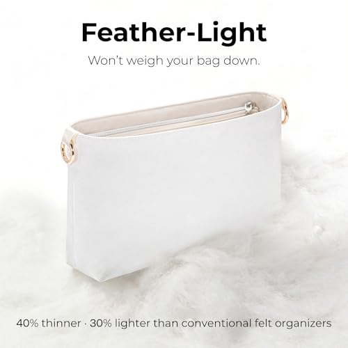 Handbag Organizer Insert for LV Toiletry Bag, Custom Fit Inside Premium Lightweight WaterResistant Purse Insert with Cup Holder Accessories (Craie, Fits-Toiletry 26) - color: Craie