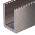 Brixwell SDCD38BN Brushed Nickel 3/8" Fixed Panel Shower Door Deep U-Channel - 95" Length - color: Brushed Nickel, size: 95"