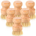 Nuenen 12 Packs Bamboo Dish Scrub Brushes Wooden Scrubbers Set Kitchen Dishwashing Scrubber with Natural Sisal Bristles for Iron Pot Pan Sink(Sisal) - size: Sisal