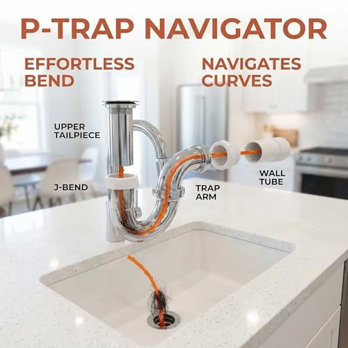 3 Pack 25 Inch Drain Snake Set - Drain Cleaner with Grip Handle Effectively Clean Hair and Other Clog for Toilet, Kitchen Sink, Bathroom Tub and Sewer