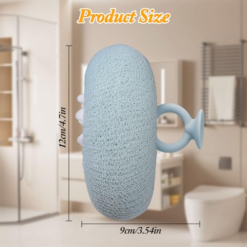 4Pcs New Upgrade 2-in-1 Sunflower Bath Ball, Ultra Soft Bath Sponge Cleaning Brush, Suction Cup Bath Ball with Finger Rings,Exfoliating Shower Loofah Sponges(Pink+Blue-Green+Beige+Purple) - style: Pink+Blue-Green+Beige+Purple