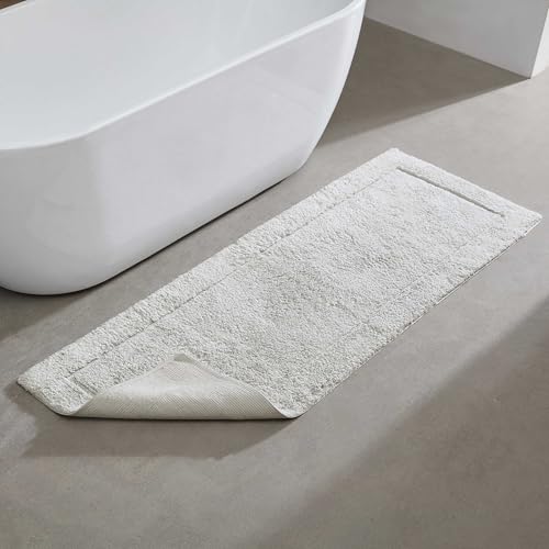 Calvin Klein - Bath Runner Rug, Soft & Absorbent Bathroom Rug, Modern Bathroom Essentials (Essence Silver Grey, 22" x 60") - color: Essence Silver Grey, size: 1'10" x 5' (Rectangular)