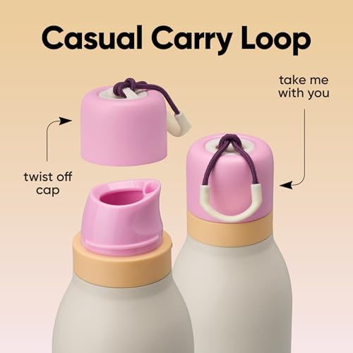 Owala FreeSip Twist Insulated Stainless Steel Water Bottle with Straw for Sports and Travel, BPA-Free, 24-oz, Daybreak - color: Daybreak, size: 24 Ounces