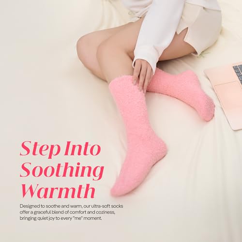 CoolMate Cozy Soft Cloud Socks, Fuzzy Socks for Women - color: A.06 - Blush Pink