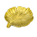 Gold Leaf Bathroom Soap Dish,Ceramic Soap Dish Holder in Palm Leaf Style,Self Draining Design and Used to Hold Various Small Bathroom and Kitchen Accessories - color: Gold