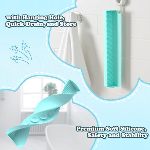 AGPTEK 24 Inch Bathtub Splash Guard with 10 Suction Cups, Silicone Tub Water Splash Guard for Bathtub, Bath Toy Tray Holder Play Shelf for Kids, Universal for Bathroom, Kitchen Sink (Green) - color: Green