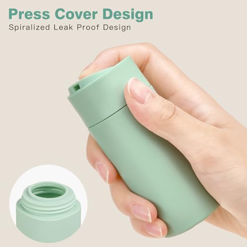 Travel Bottles for Toiletries, 5 Pack Travel Size Containers, TSA Approved Leak Proof - Silicone Toiletry Containers with Clear Bag for Shampoo, Conditioner & Lotion, Travel Essentials - color: Green
