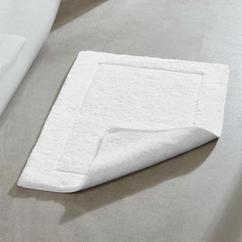 Calvin Klein - Bath Rug Set, Soft & Absorbent Cotton Bath Mats, Modern Bathroom Essentials (Essence White, 2-Piece) - color: Essence White, size: 1'9" x 2'10" (Rectangular)