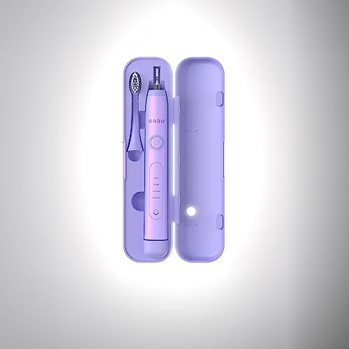 ORDO Sonic+ Toothbrush Travel Case, portable USB Charging, Pearl Violet | Sonic toothbrush holder, durable design, secure magnetic closure, travel friendly, toothbrush not included - color: Pearl Violet